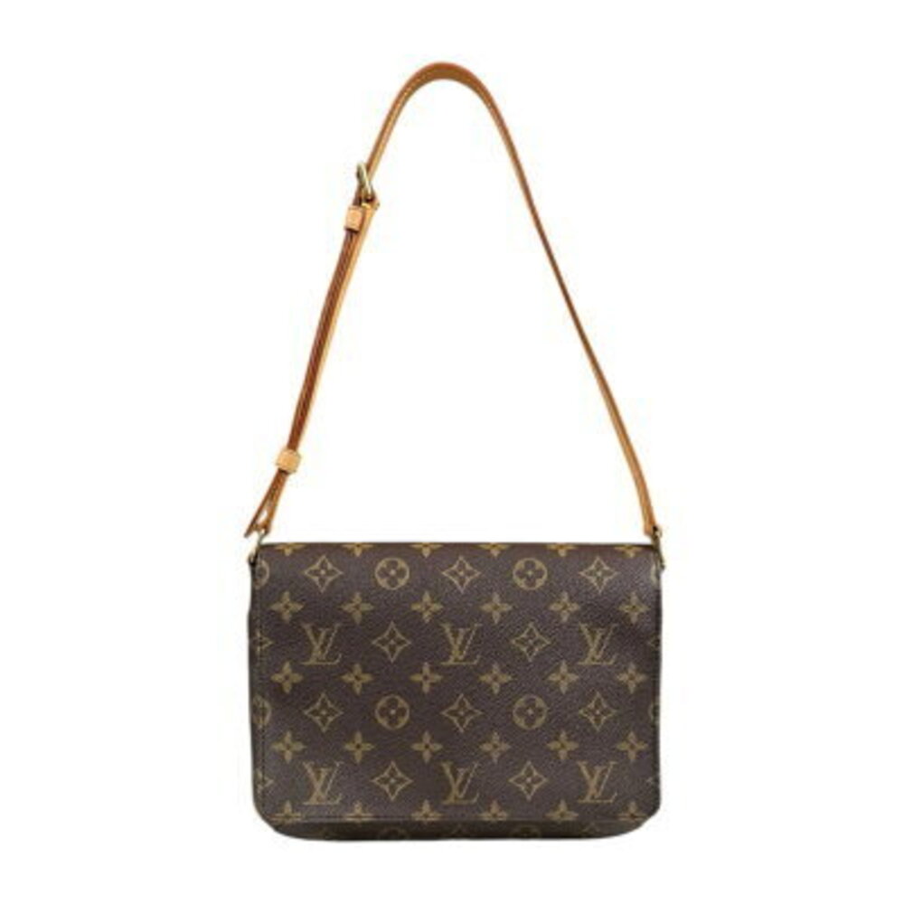 Louis Vuitton Musette Tango Short Monogram Shoulder Bag Canvas Brown